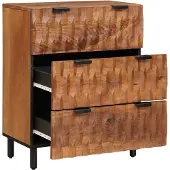 vidaXL Dressoir Acacia Bruine Afwerking 60 x 33 x 75 cm