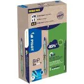Pilot Ecoball B2P BeGreen balpen | medium punt | 0 | 3 mm 10 stuks + 10 vullingen | blauw