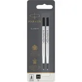 Parker inktnavulling voor rollerballpen | zwarte QUINK inkt | 2 stuks