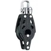 Harken Carbon Single Swivel Pulley With Support 29 Mm Zwart