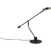 TRIO LED tafellamp Manduro, 6 W, 560 lm, 2700-6500 K, dimbaar, in hoogte verstelbaar, kantelbaar, B 580 x H 640 mm, metaal en acryl, zwart