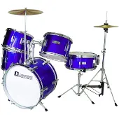Dimavery JDS-305 compleet 5-delig kinderdrumstel blauw