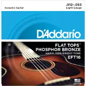 D'addario And Co EFT16 FLAT TOPS PHOSPHOR BRONZE ACOUSTIC GUITAR STRINGS LIGHT 12-53