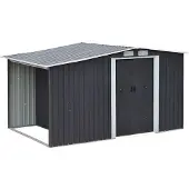 Vente-unique Tuinhuis van grijs gegalvaniseerd staal LERY - 6m²
