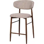 Giga Meubel Barkruk Alexia Taupe/Walnoot