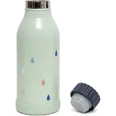 Petit Monkey Thermosfles RVS Drops Green