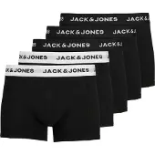 Jack & Jones Boxershorts 'Solid' zwart / wit