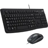 Logitech Keyboard and Mouse Desktop MK120 USB Black Italian