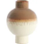 Light & Living ZELATA keramiek vaas crème+taupe – Ø28x38 cm