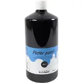 Creativ Company Acrylverf Zwart zwart schoolverf | Hobbyverf | Zwarte acrylic verf | Mat | 1000 ml | 1 stuk