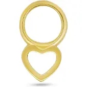 New Bling - 9NBG-O150 - 14K goud – Oorbelhanger - per stuk – Open Hart