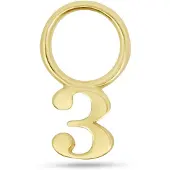 New Bling - 9NBG-O157-3 - 14K geelgoud – Bedel – Nummer 3