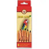 Koh-I-Noor Jumbo Kleurpotloden Natur 6 Stuks