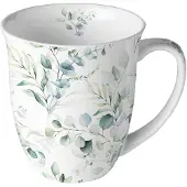 Ambiente Tasse 0,4 L Porzellan Eucalyptus all over
