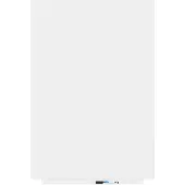 Rocada whiteboard SKIN COLOUR, frameloos, modulair, staand/landschap formaat, magnetisch, opbergbak, B 750 x H 1150 mm, gelakt staal, signaalwit RAL 9003