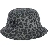 Adidas Hoed 'Leopard Bucket' grijs / zwart / wit