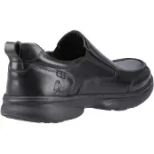 Hush puppies Harold Leren Heren Zwarte Mocassins Schoenen