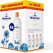 Melkmeisje Bad en Douche Creme Honing - 4x 2000 ml - Voordeelverpakking