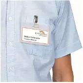 Herma Naam-insteekbadges, A4, 75 x 40 mm, wit, van karton, niet klevend