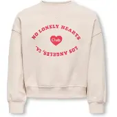 ONLY GIRLS Sweatshirt 'KOGBetina' beige / rood