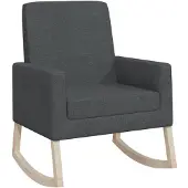 vidaXL Schommelstoel stof donkergrijs