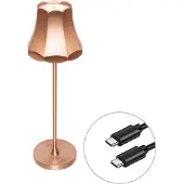 QAZQA Retro tafellamp koper oplaadbaar IP44 - Granny