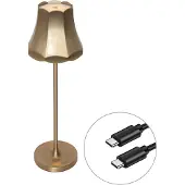 QAZQA Retro tafellamp goud oplaadbaar IP44 - Granny