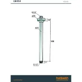 Hotbath Cobber CB453 plafondbuis 30cm geborsteld messing