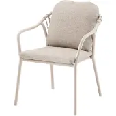AVH-Collectie Sandora dining tuinstoel aluminium latte stapelbaar