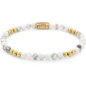 Rebel & Rose Gold & Virgin White RR-40110-G-S Armband 16,5cm