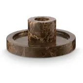 Vtwonen - Kandelaar - Bruin - Marmer - 10.2x4cm