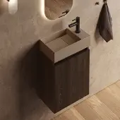 Fontana Itsie toiletmeubel kasteel bruin 40cm met fontein in mat taupe