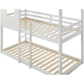 Vente-unique Hutbed hout wit 90 x 190 cm LIDOVARA