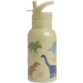 A Little Lovely Company - Stainless steel drinking bottle - Dino - 7.3 x 20 x 7.3 cm