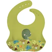 SASSI JUNIOR | | Silikon opvangslab Dieren Groen - 30 x 22 cm DINO