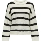 JDY Oversized trui 'JDYJusty' crème / zwart