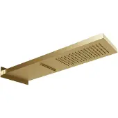 Hotbath Archie opbouw hoofddouche met 2 standen geborsteld messing PVD