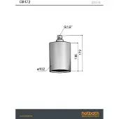 Hotbath Cobber hoofddouche met 3 standen en plafondbevestiging wit mat