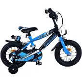 Volare Sportivo Kinderfiets - Jongens - 12 inch - Blauw Zwart - Twee Handremmen