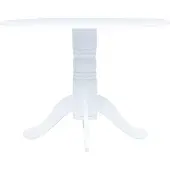 Syfax Eettafel 106 cm massief rubberwood wit