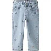 Name it Jeans 'NMFBella' blauw denim / lichtgroen / lavendel