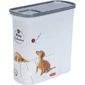 Curver Voedselcontainer Hond - 2L - 1KG - 21x9x20cm - Wit/Grijs