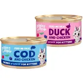 Edgard & Cooper 18x Kattenvoer Kitten Chunks Kabeljauw - Kip 85 gr