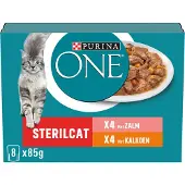 Purina One Kattenvoer Nat Sterilcat Adult Zalm 4 X 85 Gr
