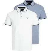 Jack & Jones Shirt 'JJEPaulos' blauw / zwart / wit