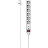 Hama Stekkerdoos met schakelaar - 6-voudig - 3m kabel - met overspanningsbeveiliging - Wit
