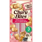 Inaba Ciao Churu Bites kip met tonijn en zalm kattensnack 18 x 10 g