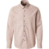 Bugatti Overhemd beige / cognac / wit