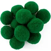 Partyxplosion Pom Pom 4 cm groen 12 stuks