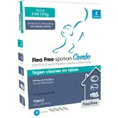 Flea Free Spot-on Combo Anti Vlooien en Teken Druppels Hond 2-10 kg 4 pipetten